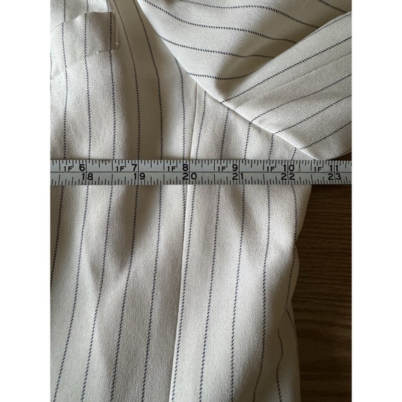 LAUREN RALPH LAUREN Double Breasted Blazer 100% Silk Pinstripe Women SZ 16 - Picture 5 of 11